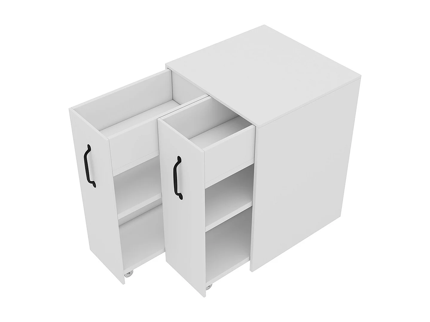 Armoire à dossiers roulettes compartiments tiroirs bois réversible gauche droite extraction totale sécurité antichute meuble canapé chevet