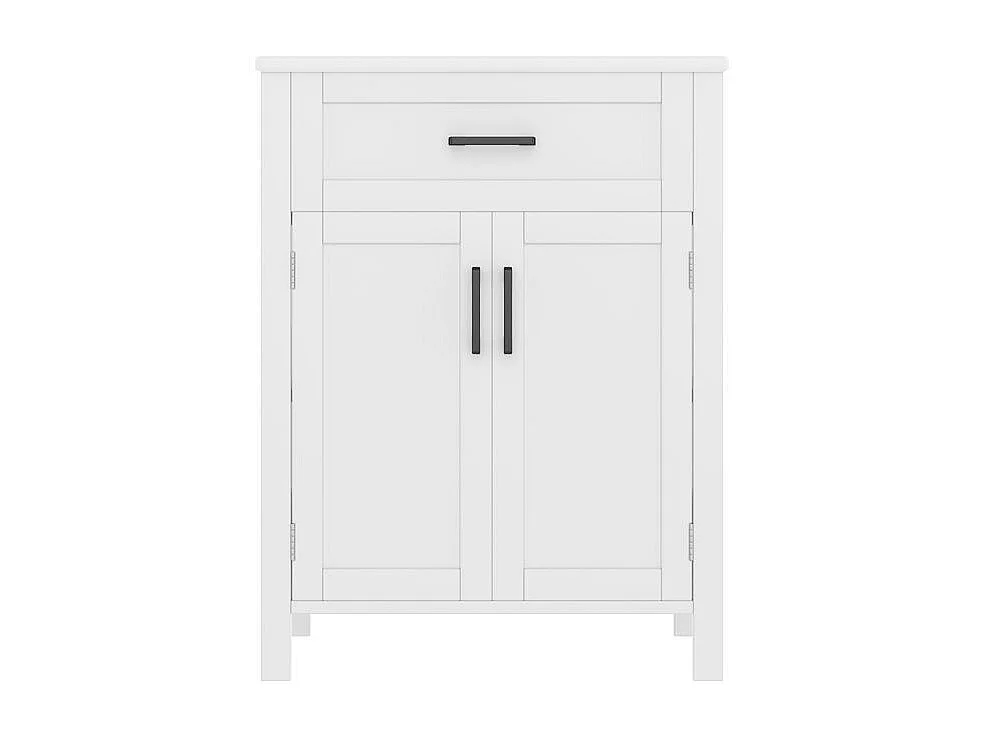 Meuble salle de bain lavabo vasque laque doubles etageres porte tiroirs pratiques etageres reglables vasque ceramique integre blanc