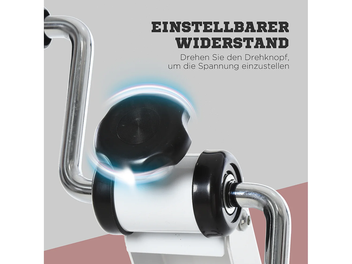 Vélo d'appartement pliable pour seniors, écran LED, résistance réglable, acier, blanc (40x42.5x100cm)