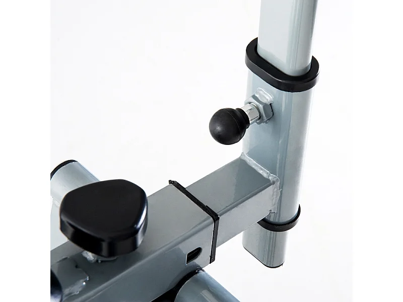 Vélo elliptique, écran LCD, poitrine réglable, acier, gris (96x60x152cm)