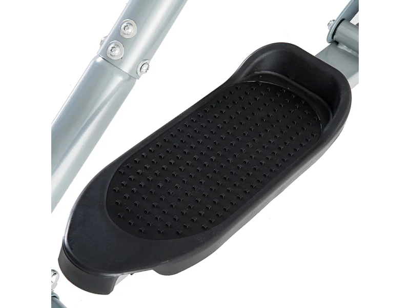 Vélo elliptique, écran LCD, poitrine réglable, acier, gris (96x60x152cm)