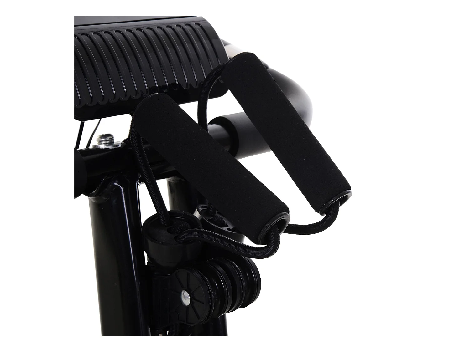 Vélo d'appartement pliable 2-en-1, résistance magnétique 8 niveaux, acier, noir (105x48x118 cm)