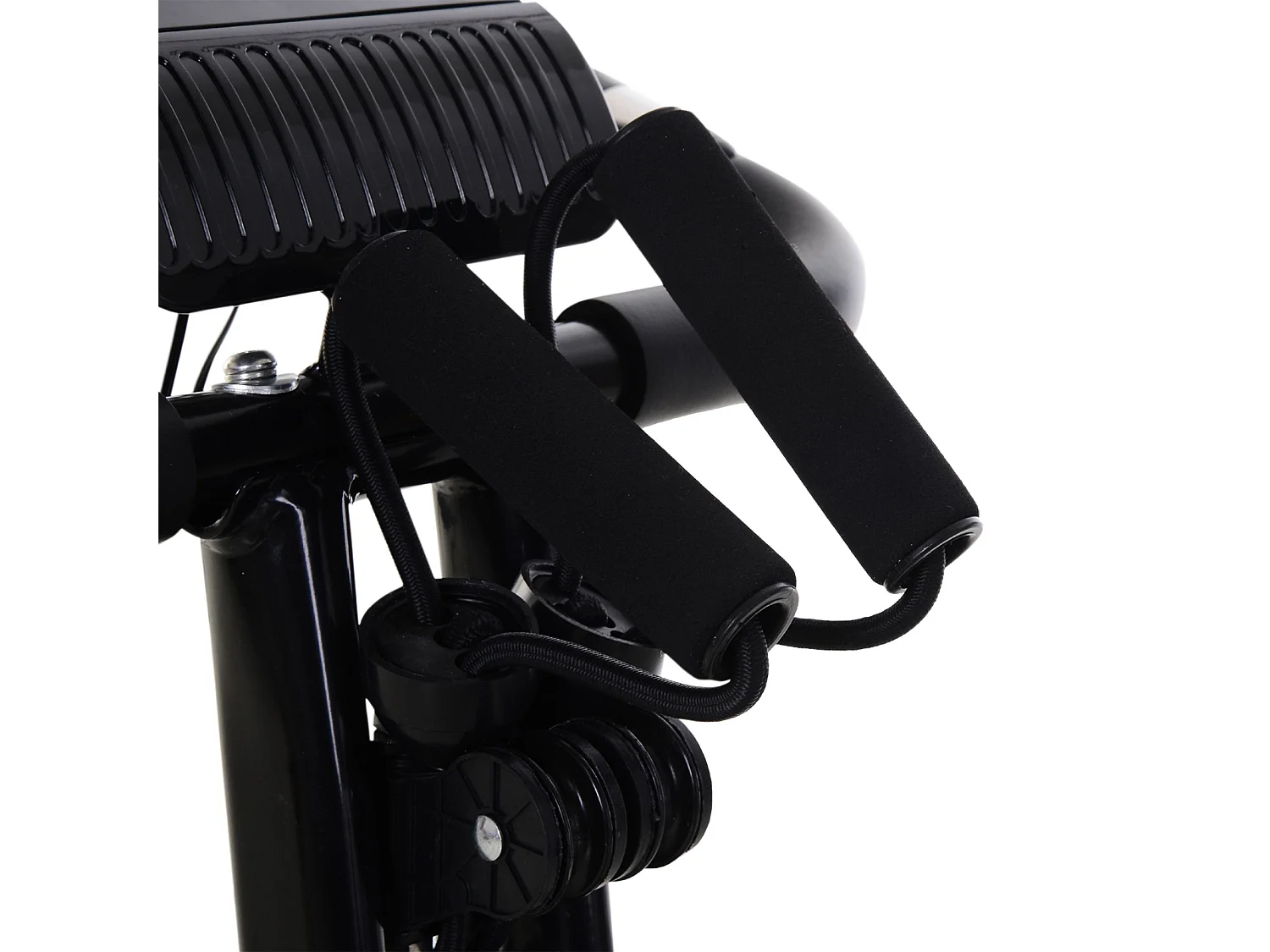 Vélo d'appartement pliable 2-en-1, résistance magnétique 8 niveaux, acier, noir (105x48x118 cm)