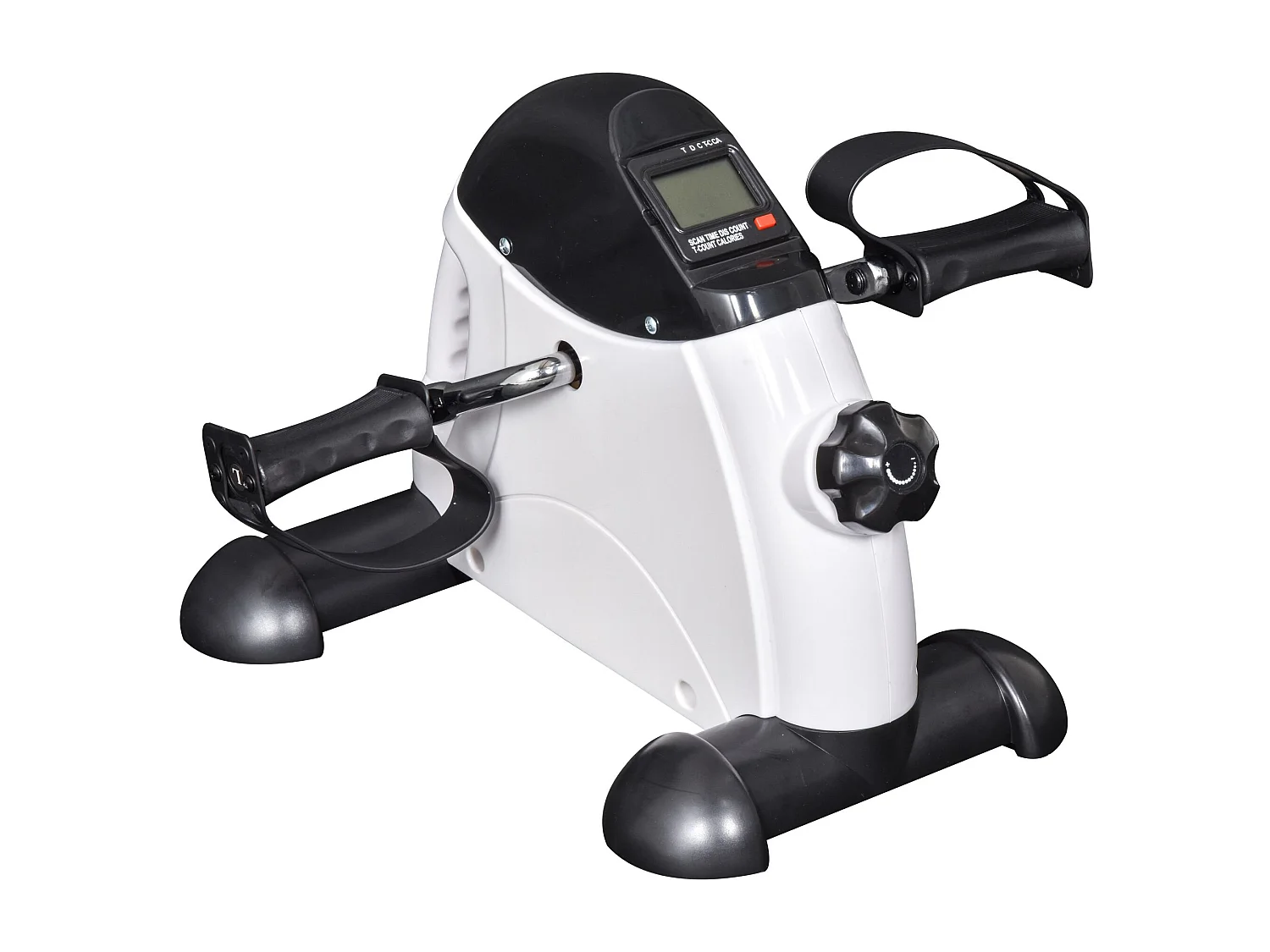 Mini compacte hometrainer voor training en revalidatie, ijzer, wit (40x39x29cm)