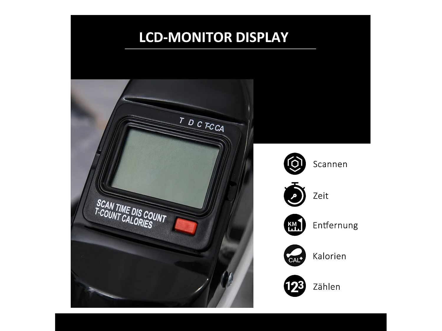 Mini compacte hometrainer voor training en revalidatie, ijzer, wit (40x39x29cm)