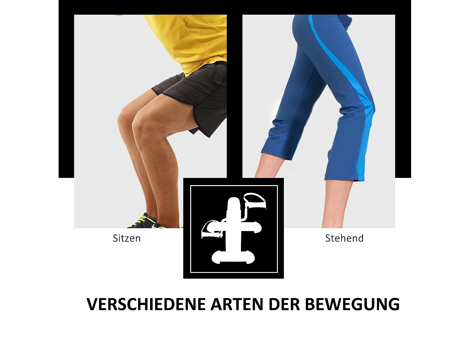 Mini compacte hometrainer voor training en revalidatie, ijzer, wit (40x39x29cm)