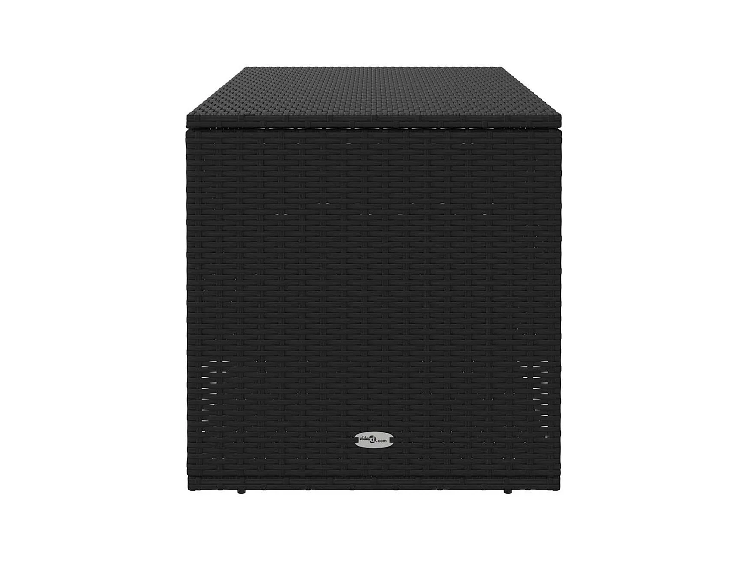 Coffre à coussins d'extérieur noir 100x55x55,5cm résine tressée