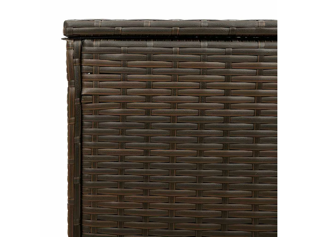 Coffre à coussins d'extérieur marron 100x55x55,5 cm polyrotin