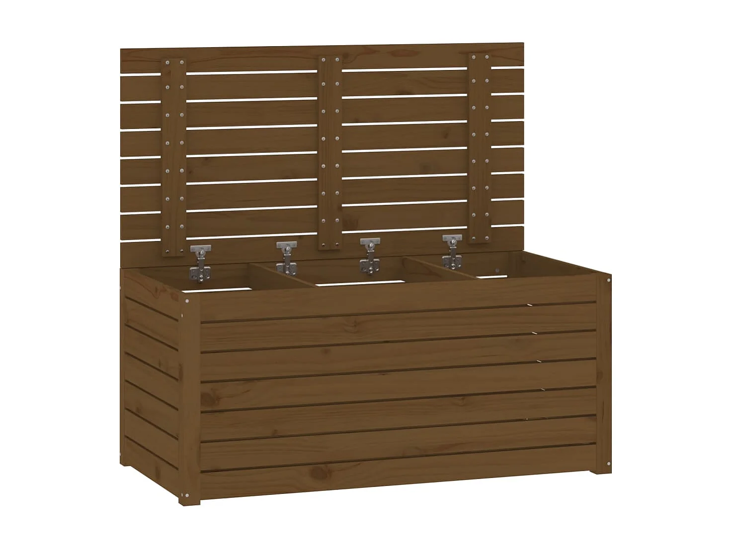 Honingbruine tuinbak 101x50,5x46,5 cm massief grenenhout