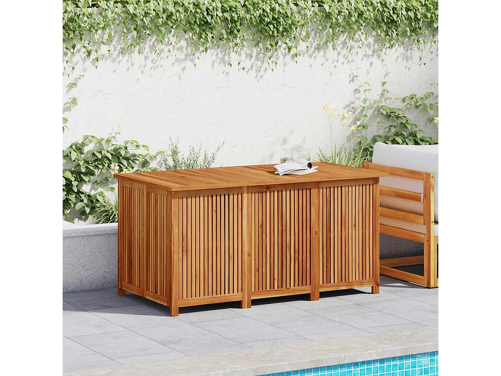 Cassapanca da giardino 150x80x75 cm in legno massello di acacia