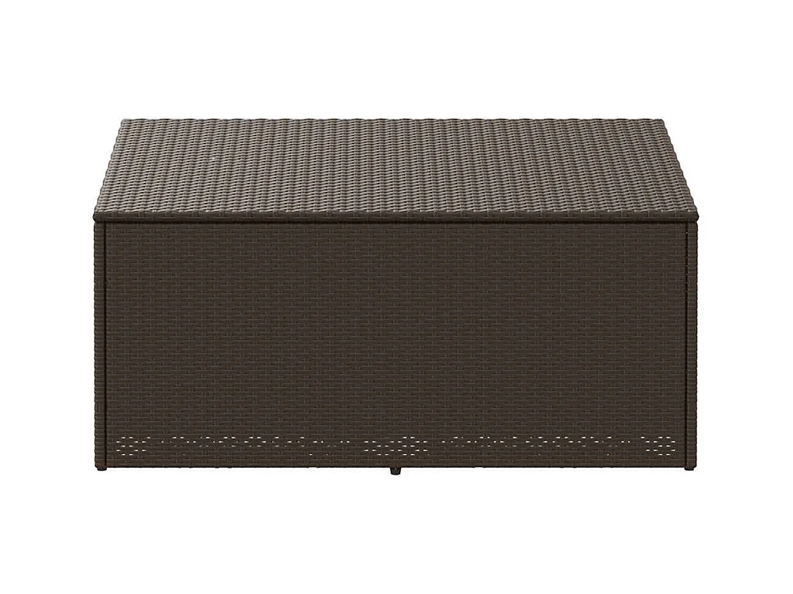 Boîte de rangement de jardin marron 110x50x58 cm résine tressée