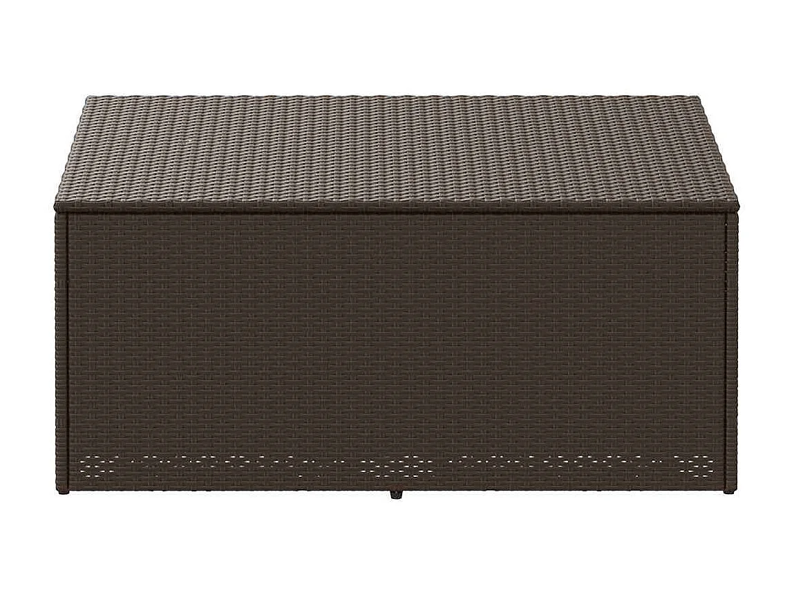 Boîte de rangement de jardin marron 110x50x58 cm résine tressée