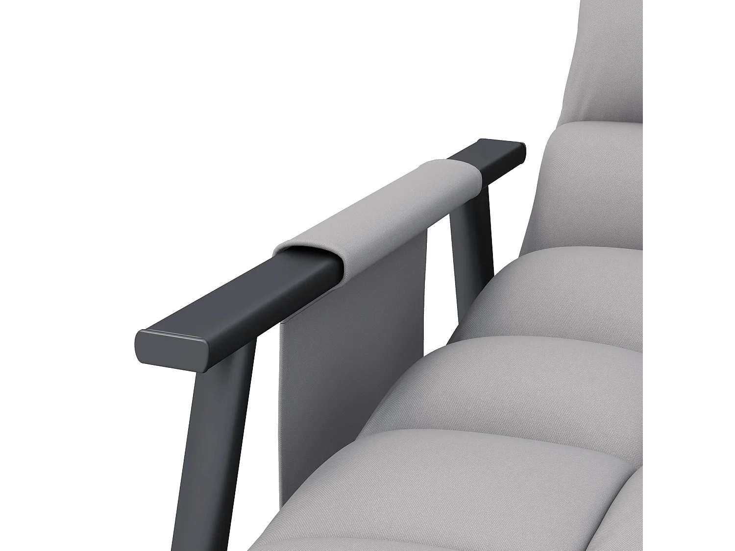 Mecedora relajante con reposapiés regulable, respaldo reclinable hasta 120 kg, microfibra gris, con bolsillo lateral (134x60x70cm)