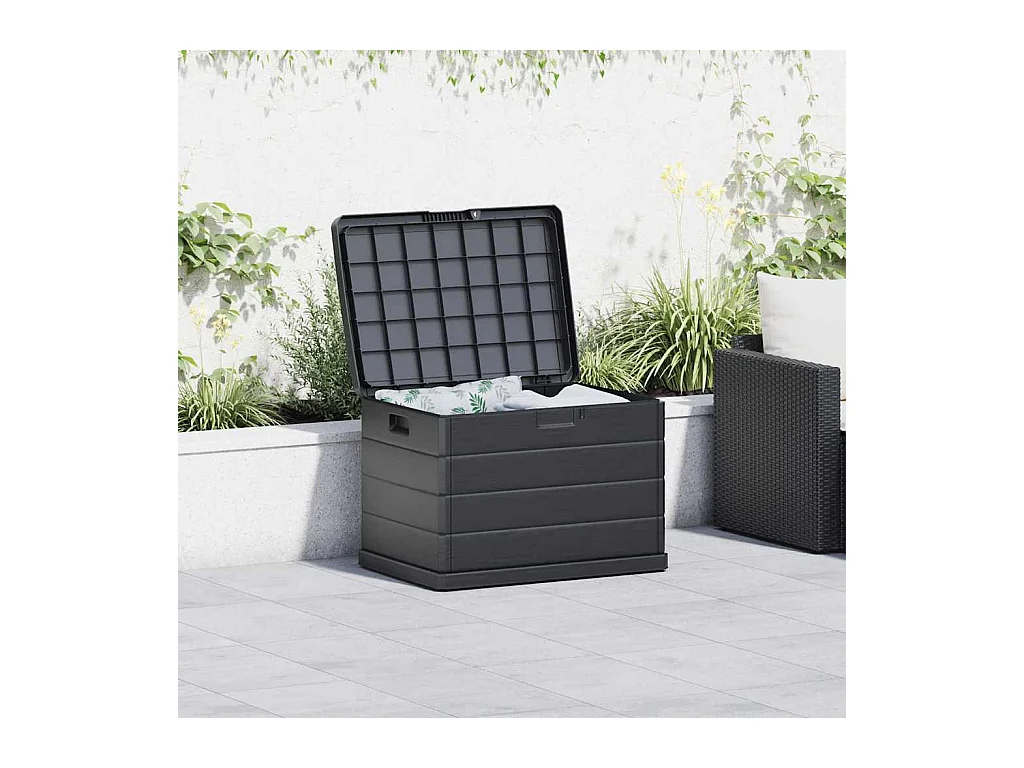 Boîte de jardin - Anthracite, 77,5 x 54,5 x 53 cm, Plastique, 170 L