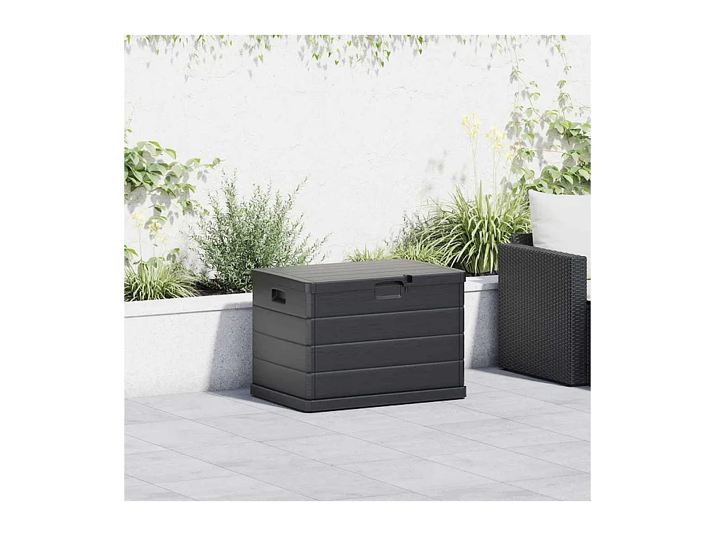 Cassetta da giardino - Antracite, 77,5 x 54,5 x 53 cm, Plastica, 170 L