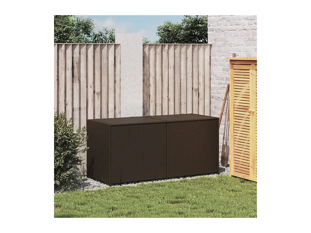 Bruine tuinopbergbox 283L geweven hars