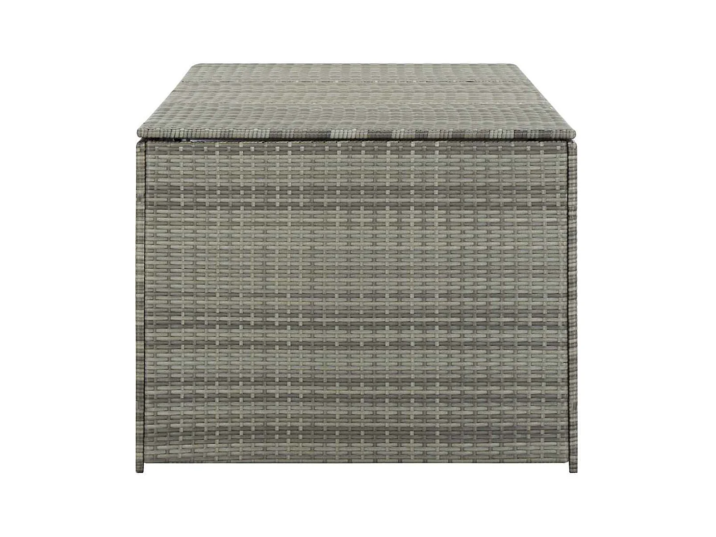 Tuinopbergbox gevlochten hars 180x90x70 cm grijs