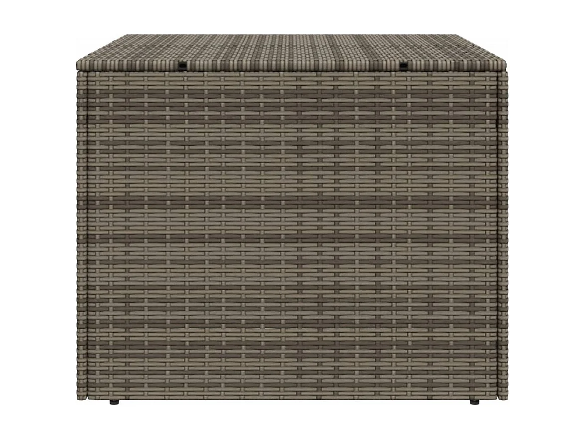 Caja de almacenamiento para jardín gris de 291 l de resina tejida
