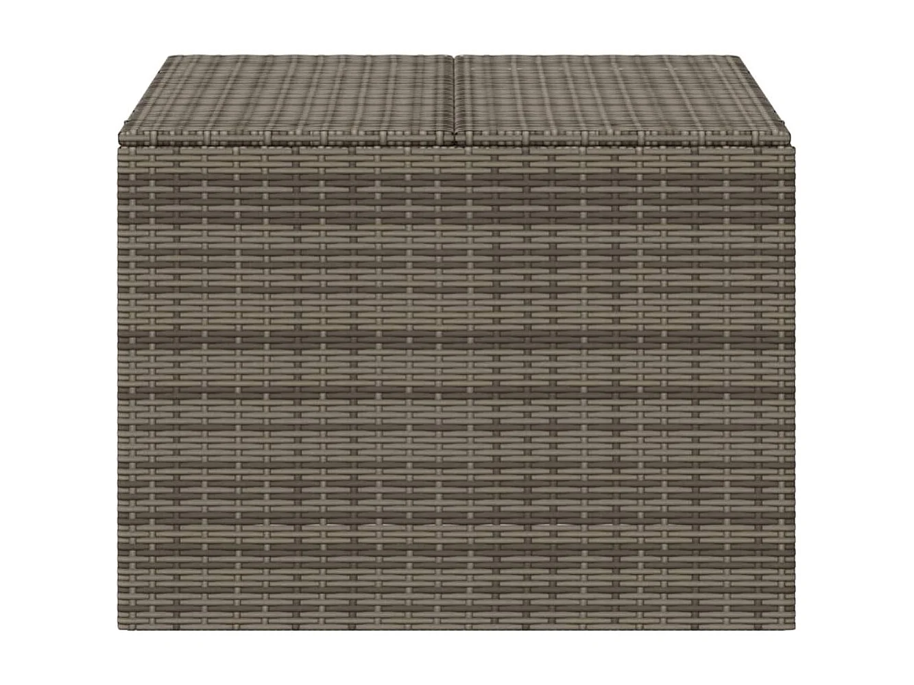 Caja de almacenamiento para jardín gris de 291 l de resina tejida