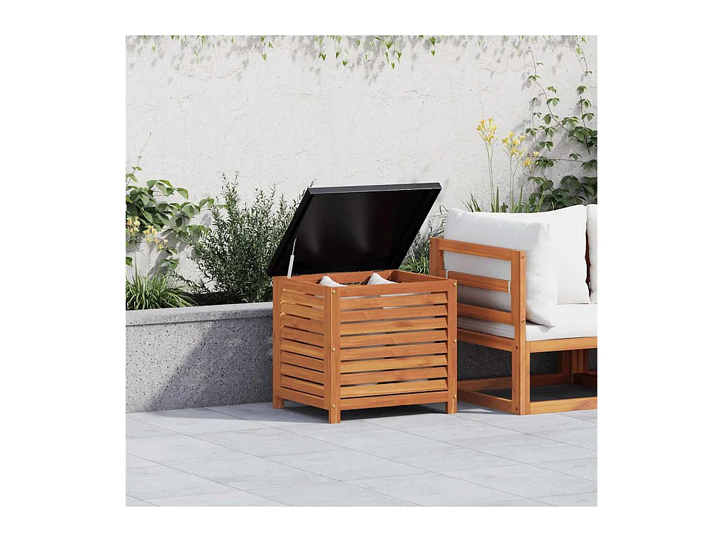 Cassapanca da giardino 60x50x55 cm in legno di eucalipto