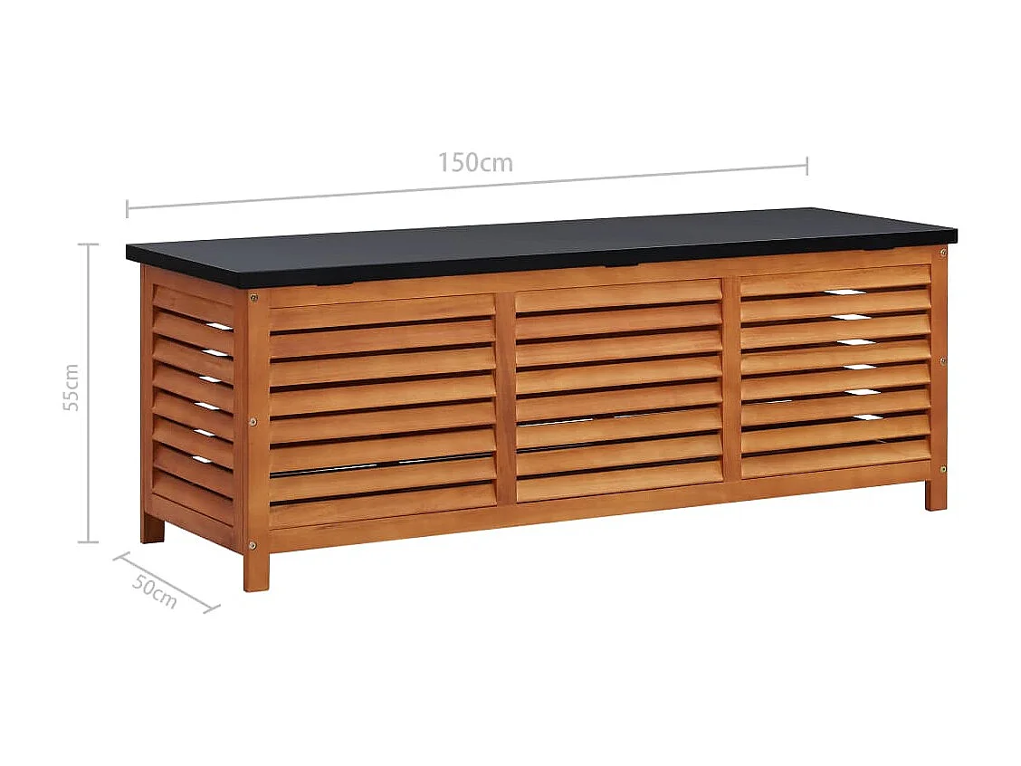 Tuinopbergbox 150x50x55 cm Massief Eucalyptus