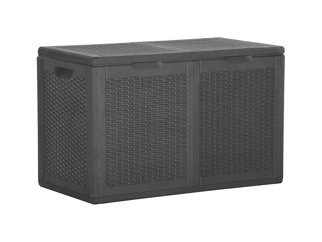 Tuinopbergbox 180 L Zwart PP Rotan