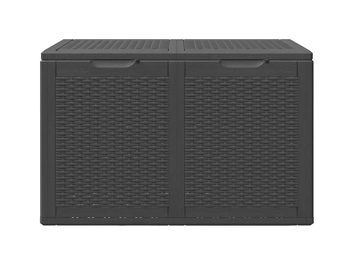 Tuinopbergbox 180 L Zwart PP Rotan