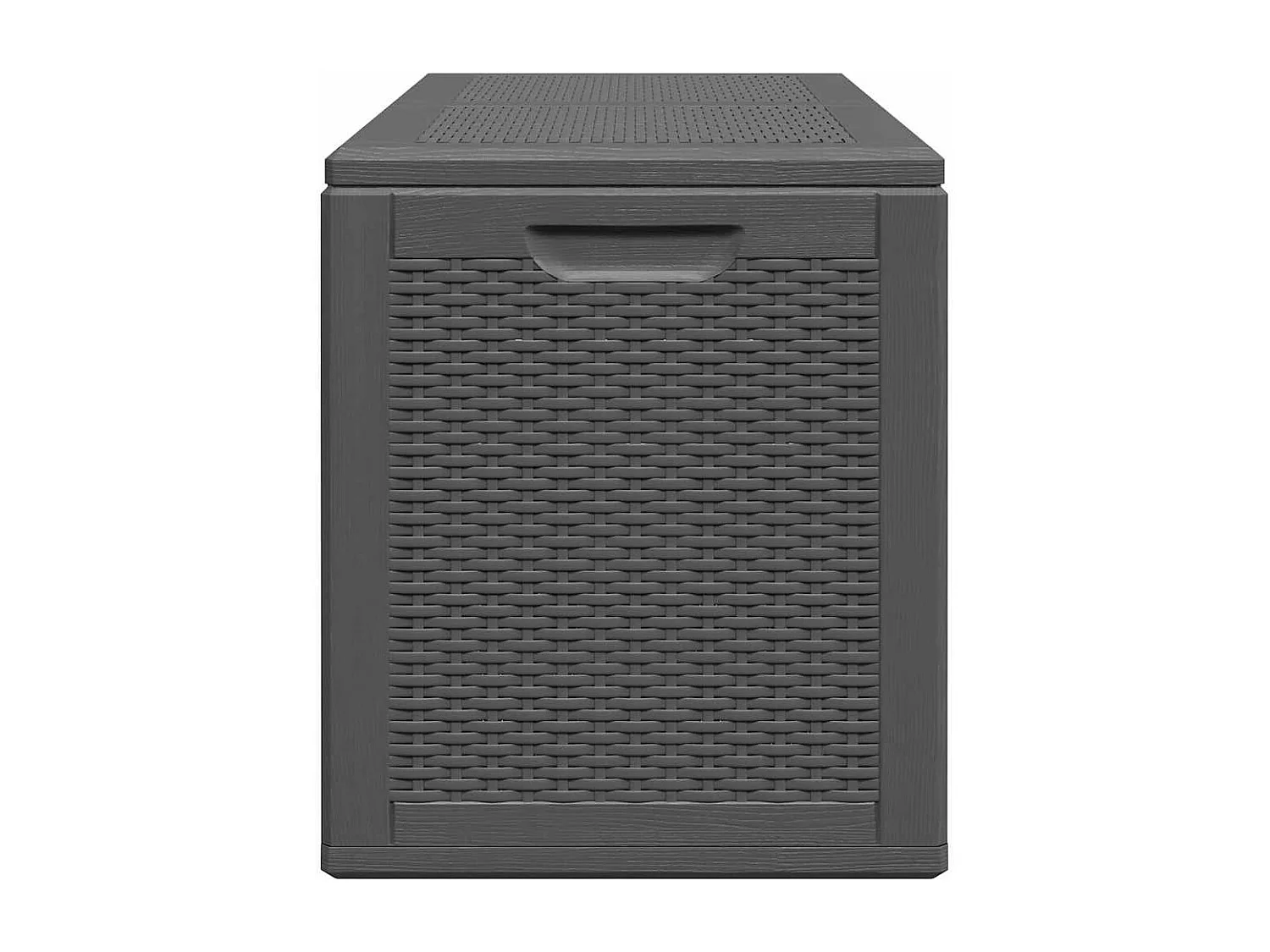 Caja de almacenamiento de jardín 180 L Negro PP Ratán