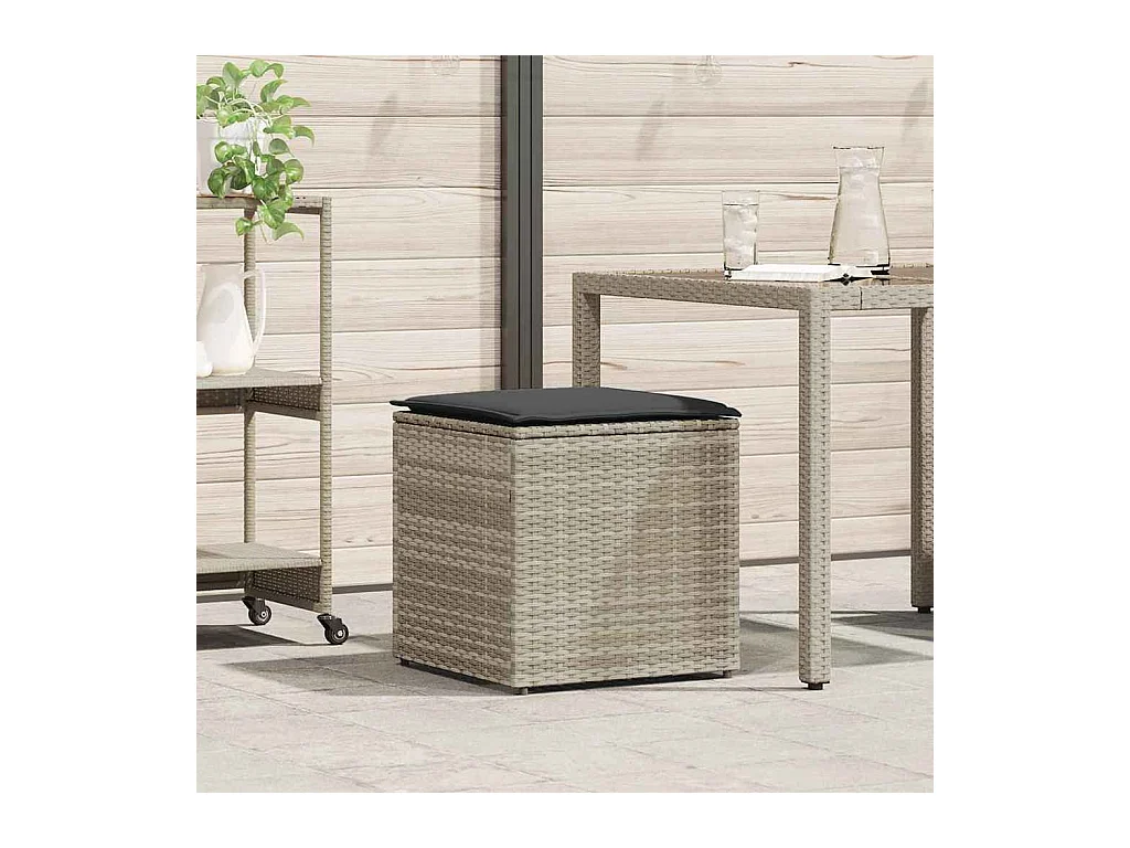 Boîte de rangement extérieure Gris clair et gris foncé