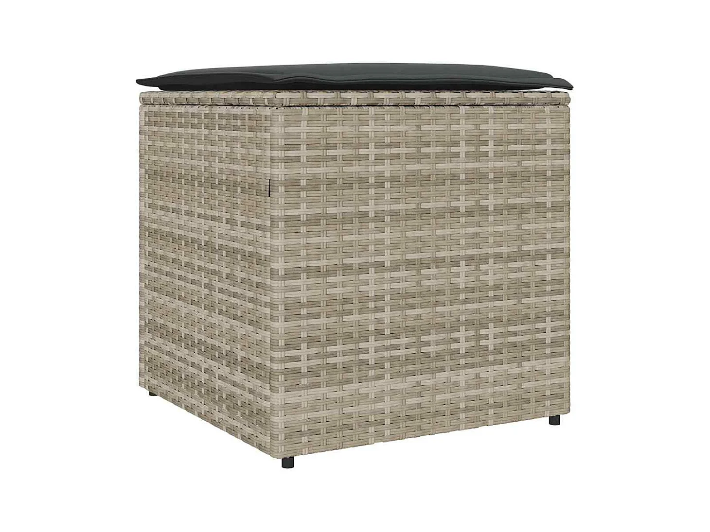 Boîte de rangement extérieure Gris clair et gris foncé