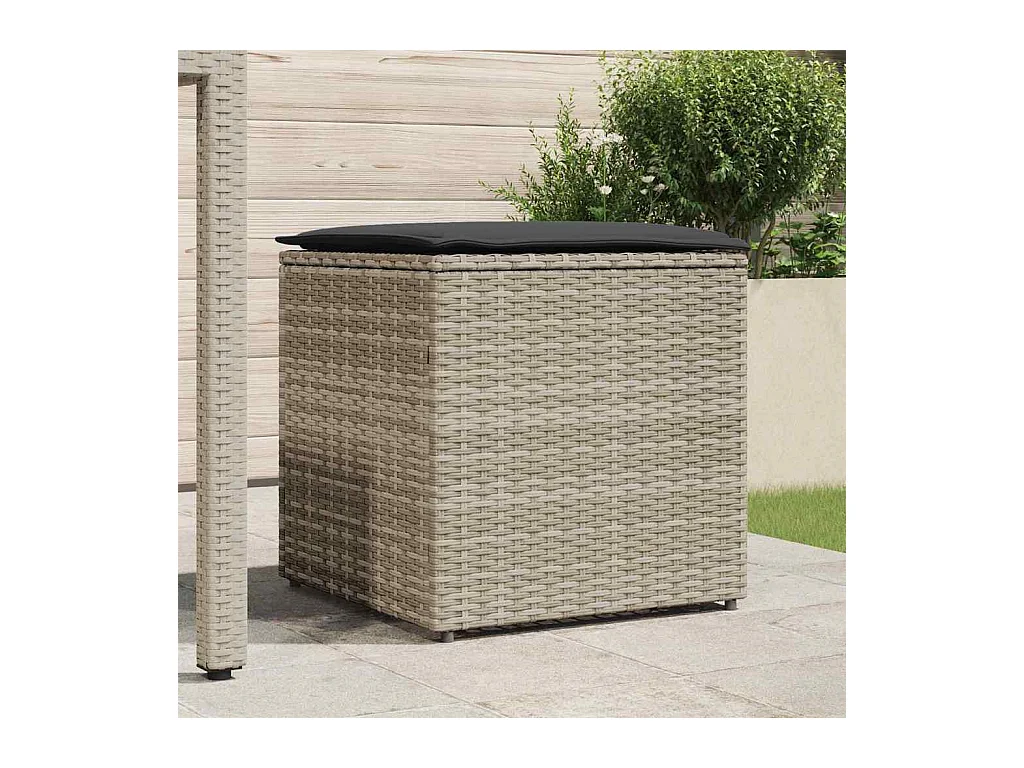 Boîte de rangement extérieure Gris clair et gris foncé