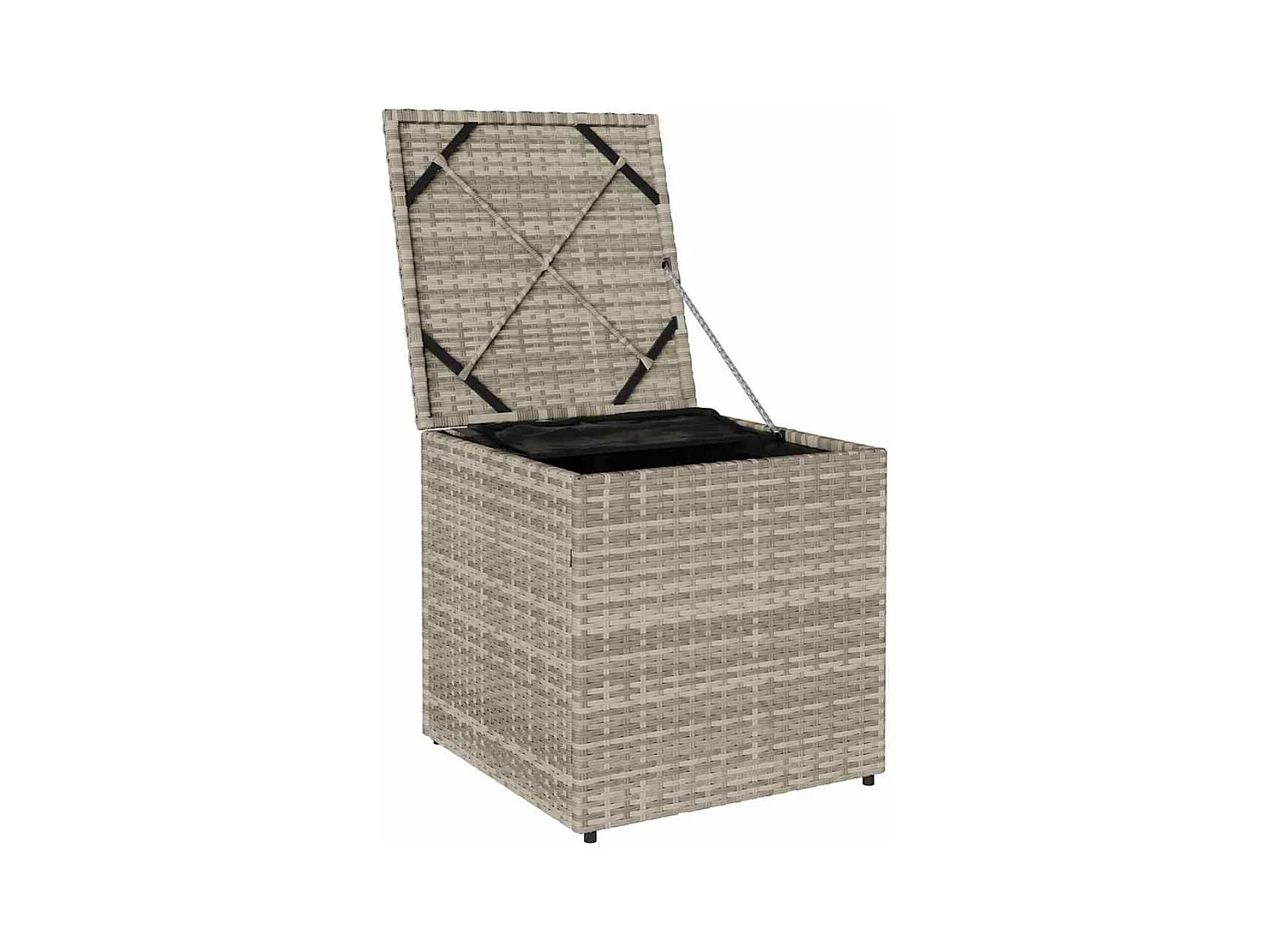 Boîte de rangement extérieure Gris clair et gris foncé