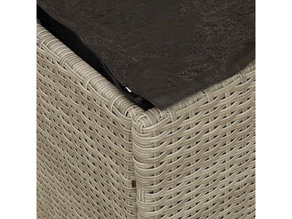 Boîte de rangement extérieure Gris clair et gris foncé