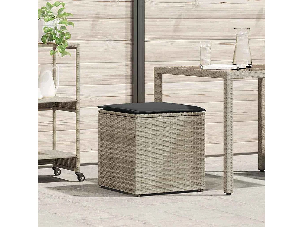 Boîte de rangement extérieure Gris clair et gris foncé