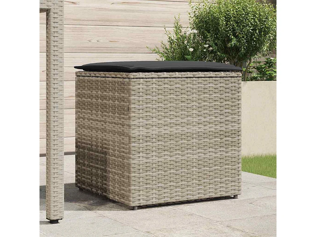 Boîte de rangement extérieure Gris clair et gris foncé