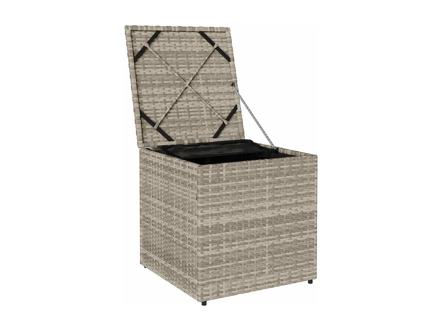 Boîte de rangement extérieure Gris clair et gris foncé