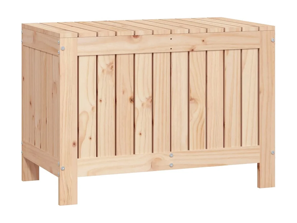 Arcón de jardín 76x42,5x54 cm Madera maciza de pino