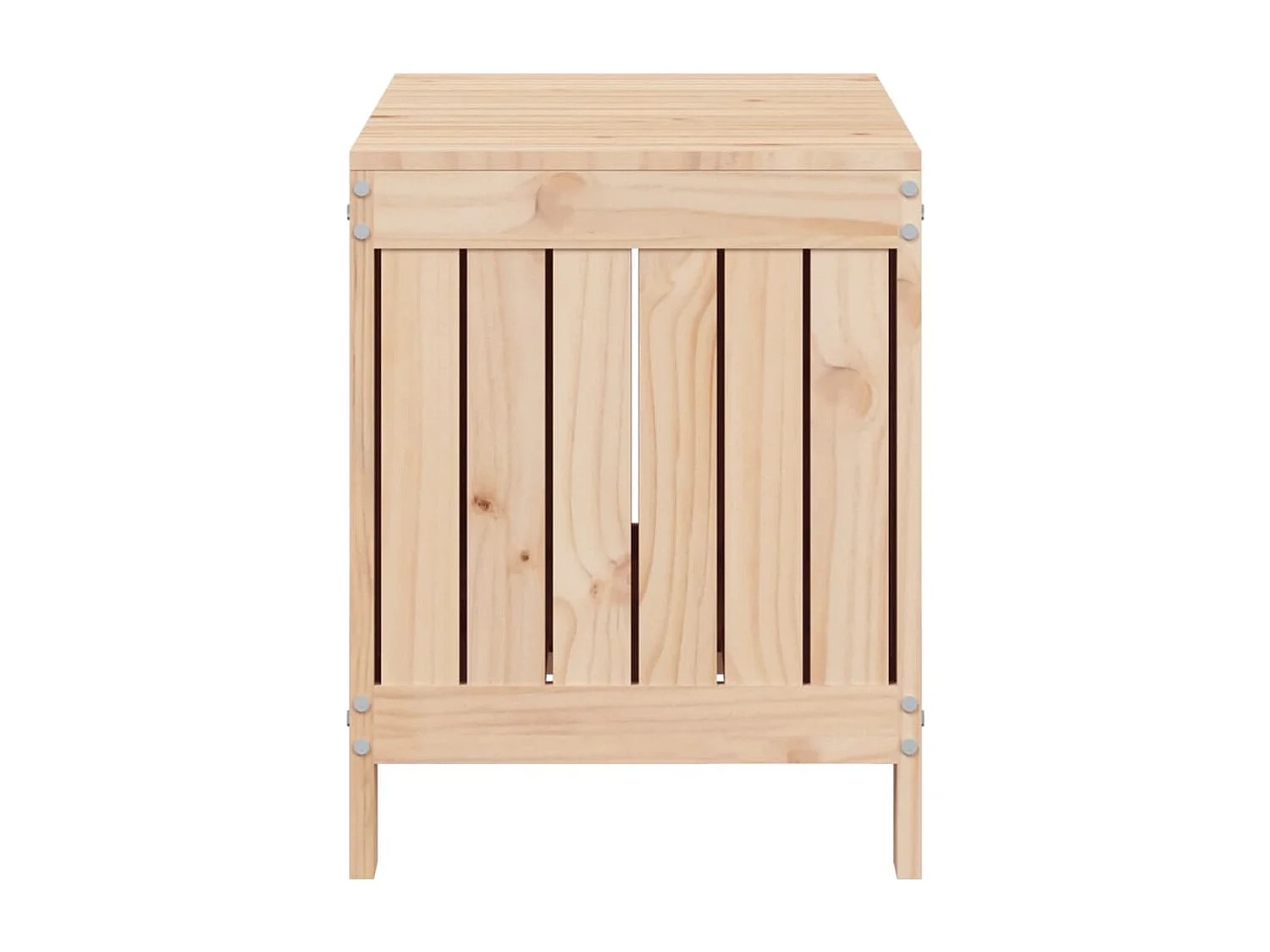 Arcón de jardín 76x42,5x54 cm Madera maciza de pino