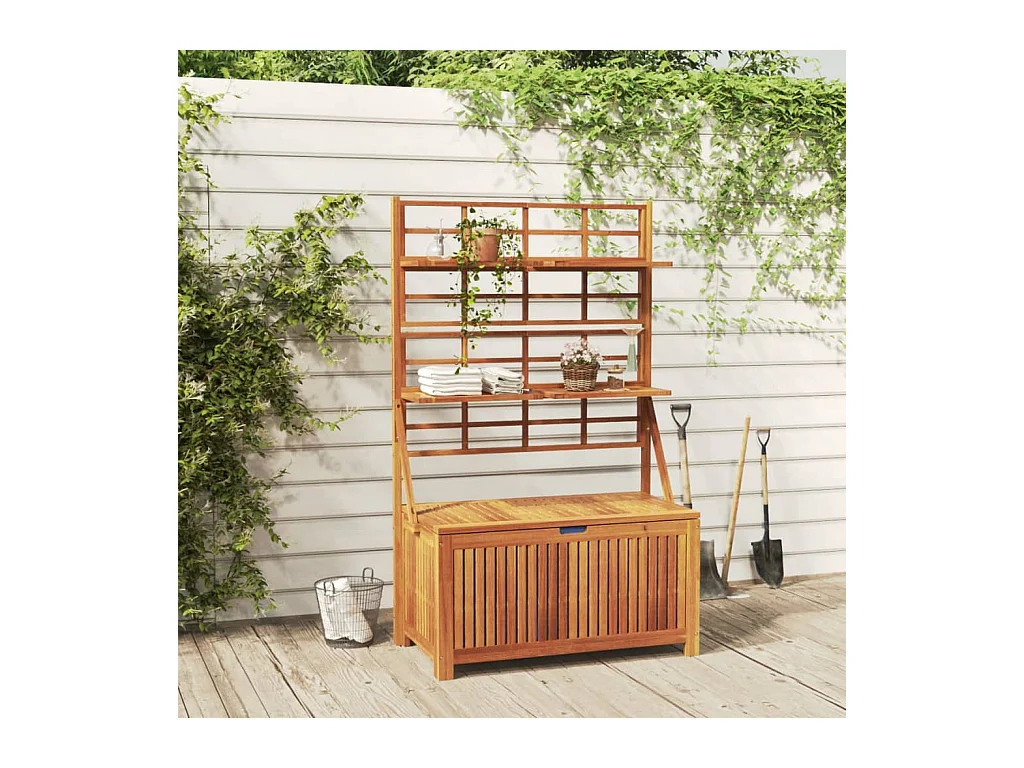 Boîte de rangement avec treillis 99x50x160 cm Acacia massif