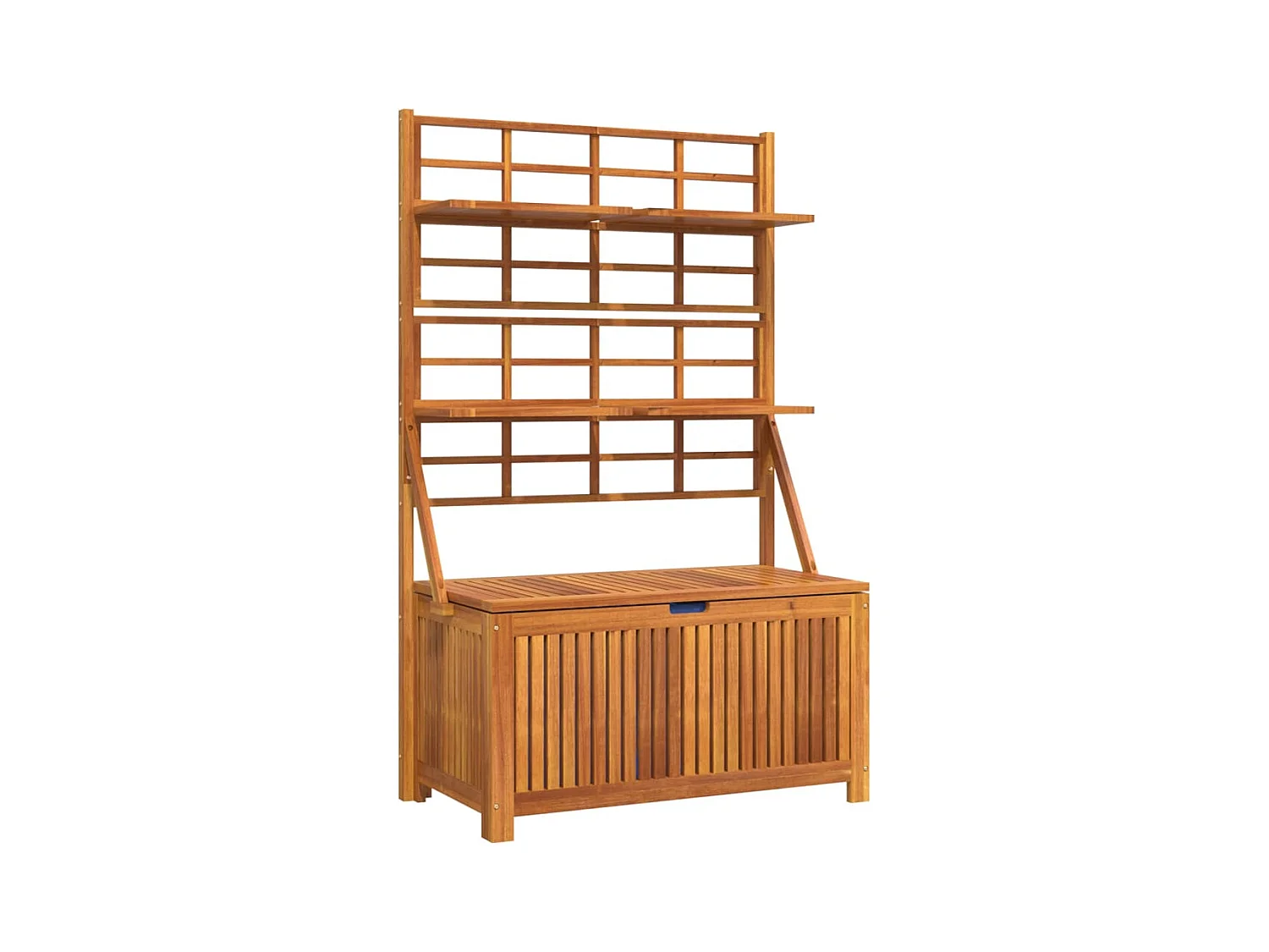 Boîte de rangement avec treillis 99x50x160 cm Acacia massif