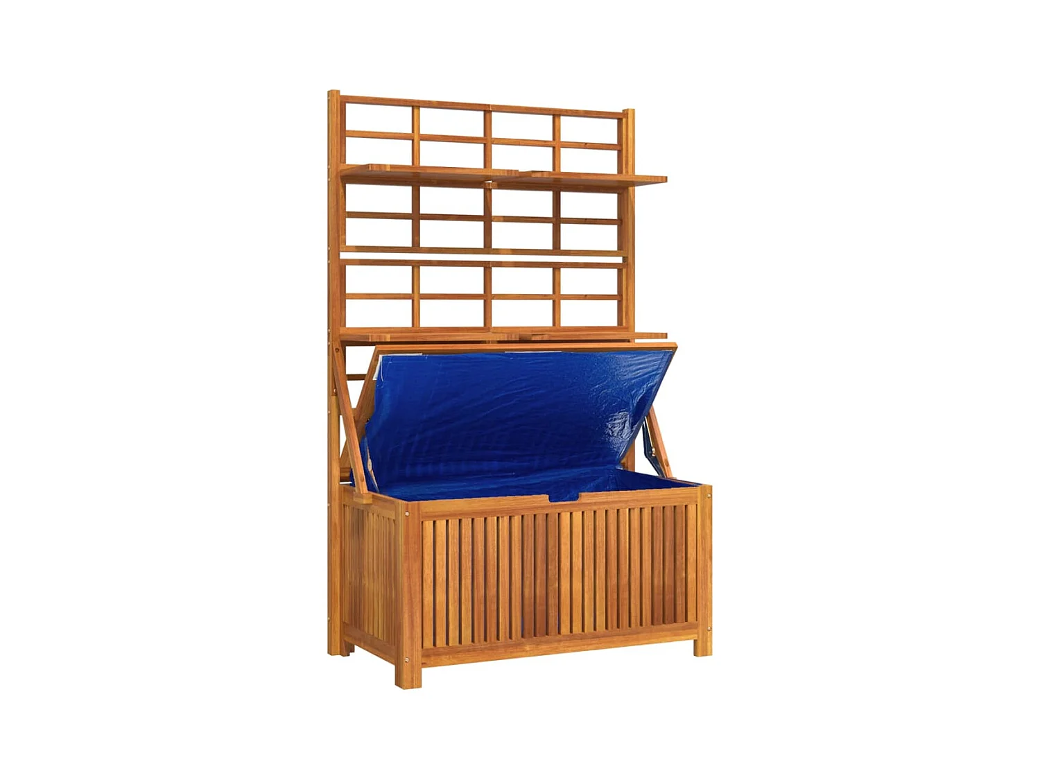 Boîte de rangement avec treillis 99x50x160 cm Acacia massif