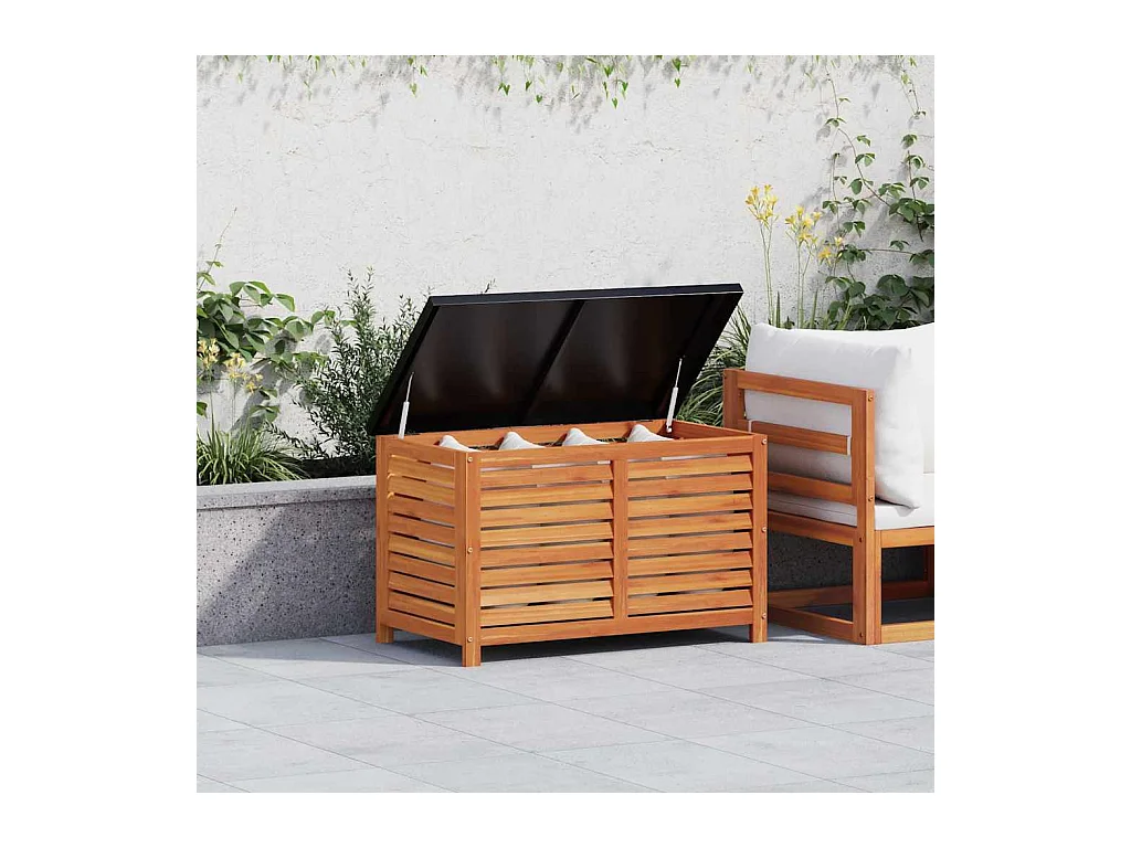 Boîte de rangement de jardin 90x48x55 cm bois d'eucalyptus