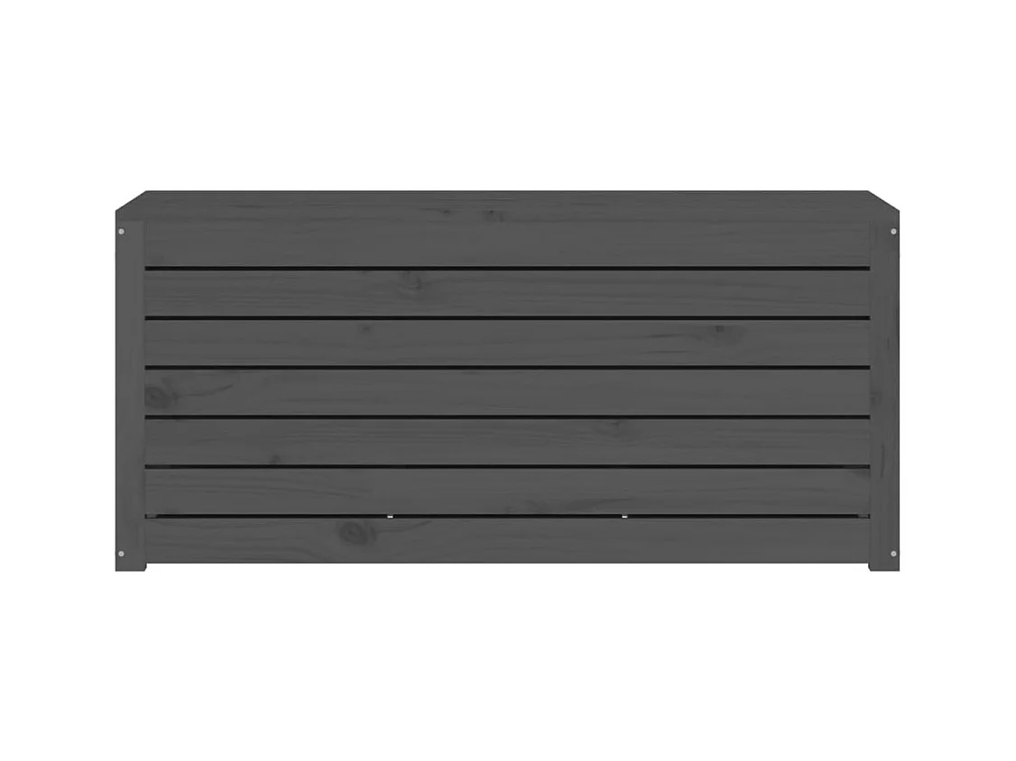 Grijze tuinbak 101x50,5x46,5 cm massief grenenhout