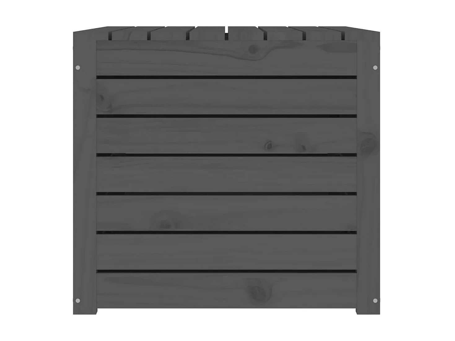 Grijze tuinbak 101x50,5x46,5 cm massief grenenhout