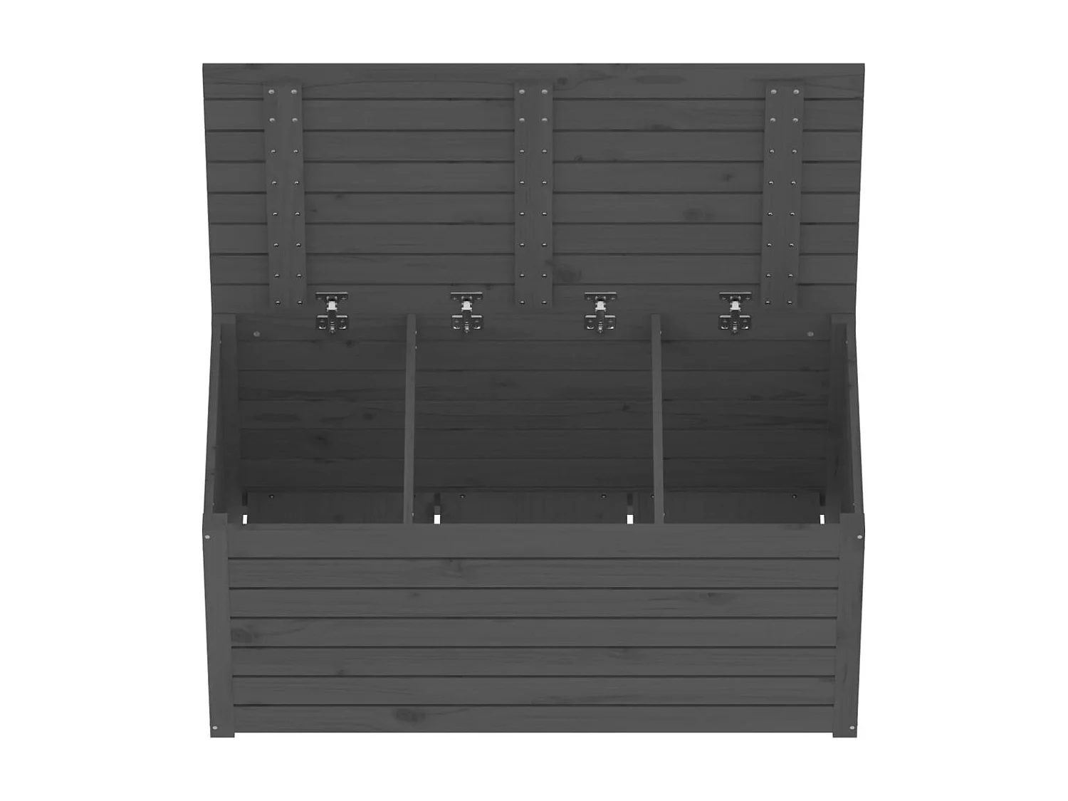 Caja de jardín gris 101x50,5x46,5 cm madera maciza de pino