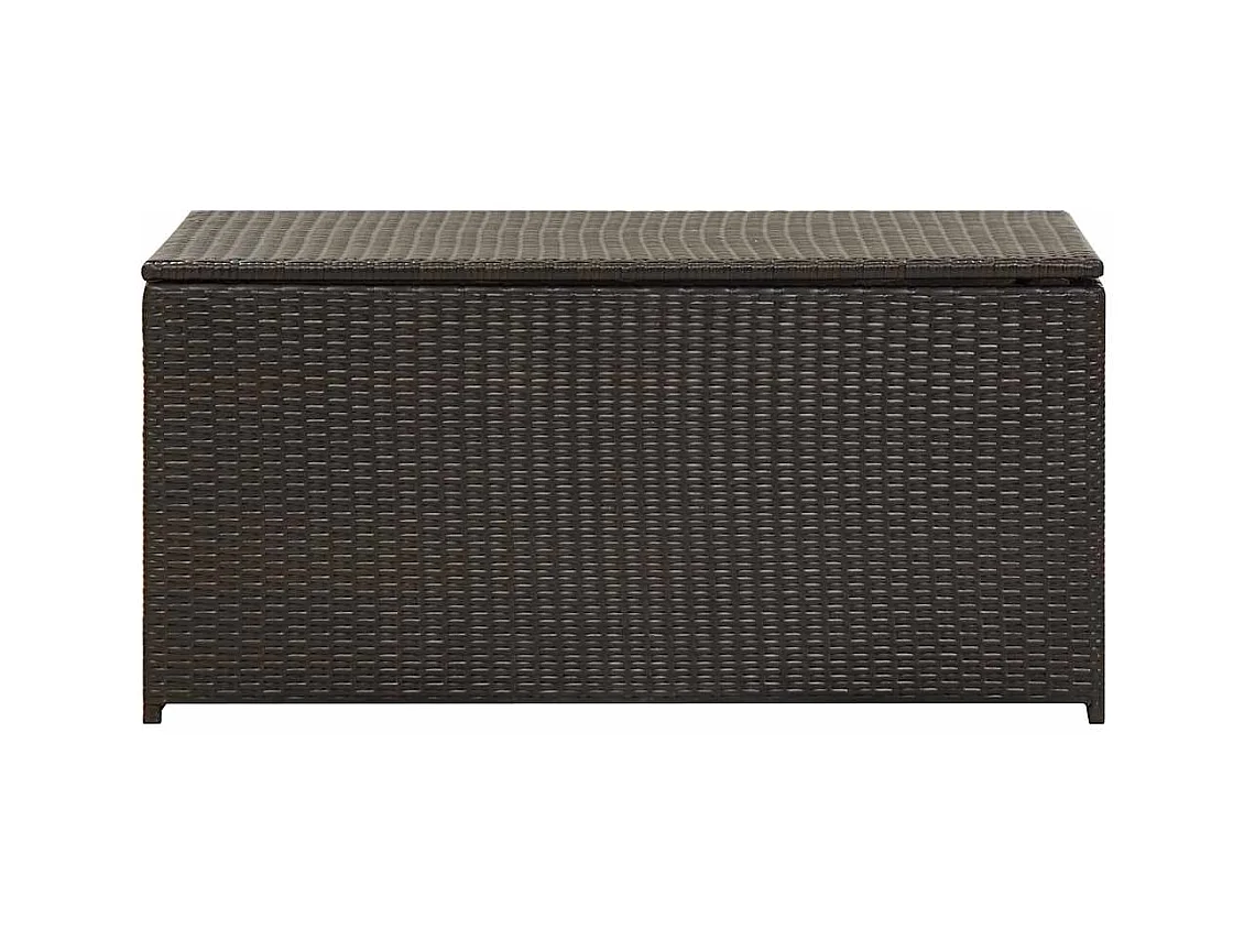 Tuinopbergbox gevlochten hars 100x50x50 cm bruin