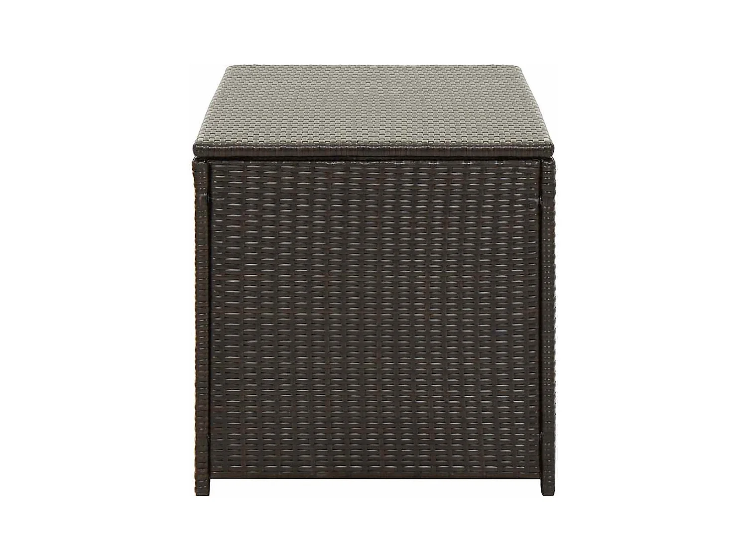 Tuinopbergbox gevlochten hars 100x50x50 cm bruin