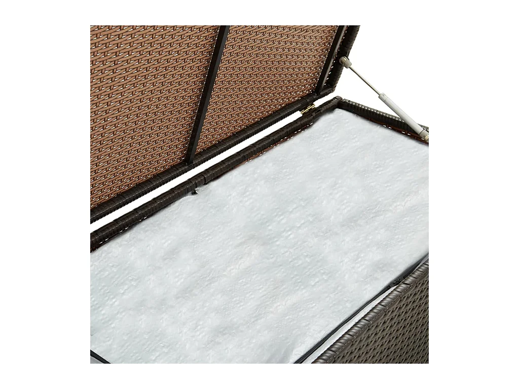 Tuinopbergbox gevlochten hars 100x50x50 cm bruin