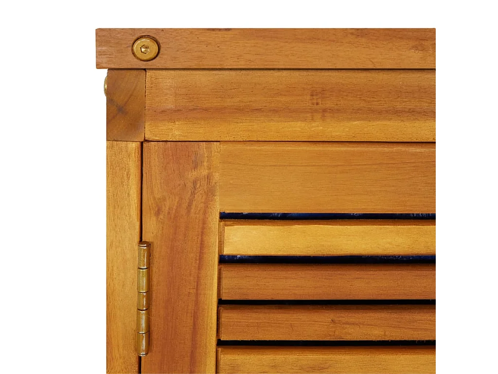 Caja de almacenamiento de jardín 210x87x104 cm madera maciza de acacia