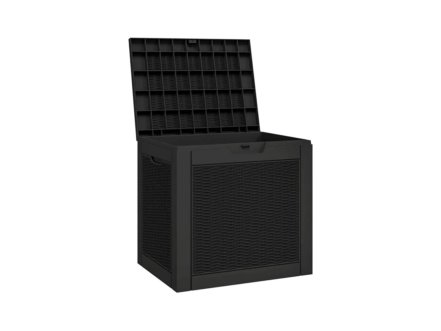 Boîte de stockage de jardin noir 55,5x43x53 cm polypropylène